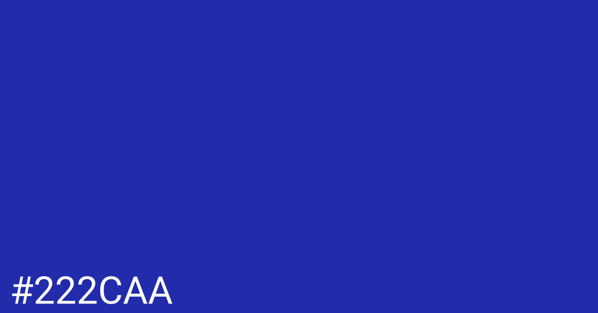 Hex color #222caa graphic