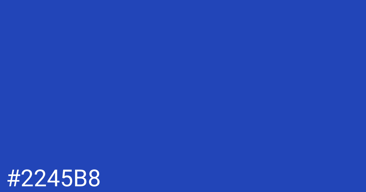 Hex color #2245b8 graphic