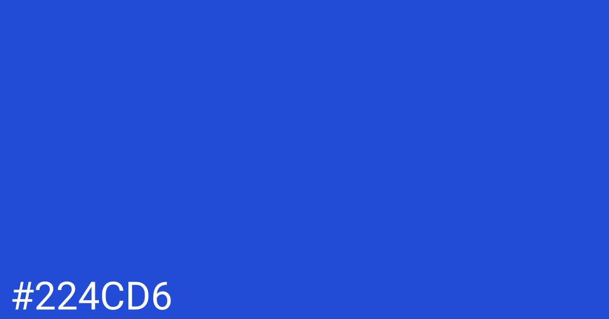 Hex color #224cd6 graphic