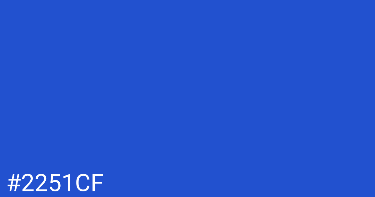 Hex color #2251cf graphic