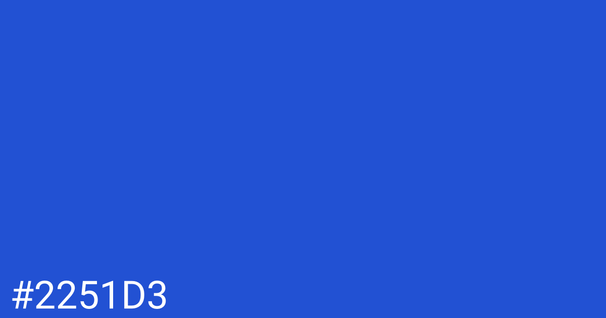 Hex color #2251d3 graphic