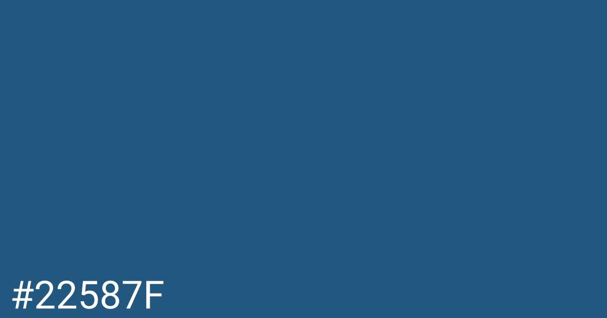 Hex color #22587f graphic
