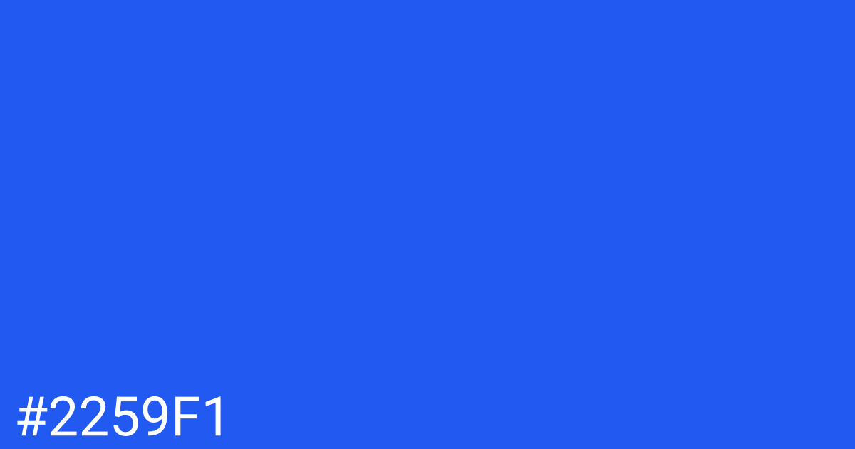 Hex color #2259f1 graphic