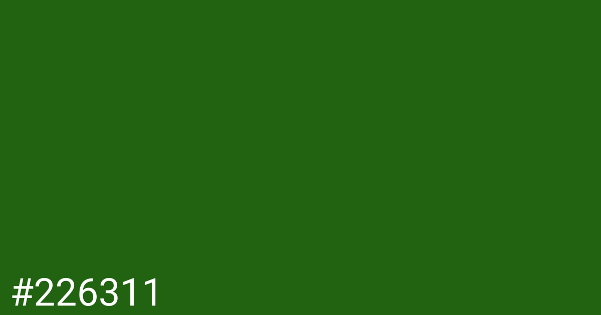 Hex color #226311 graphic