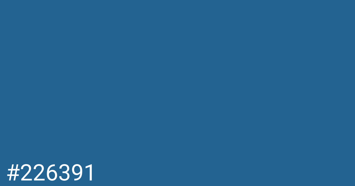 Hex color #226391 graphic