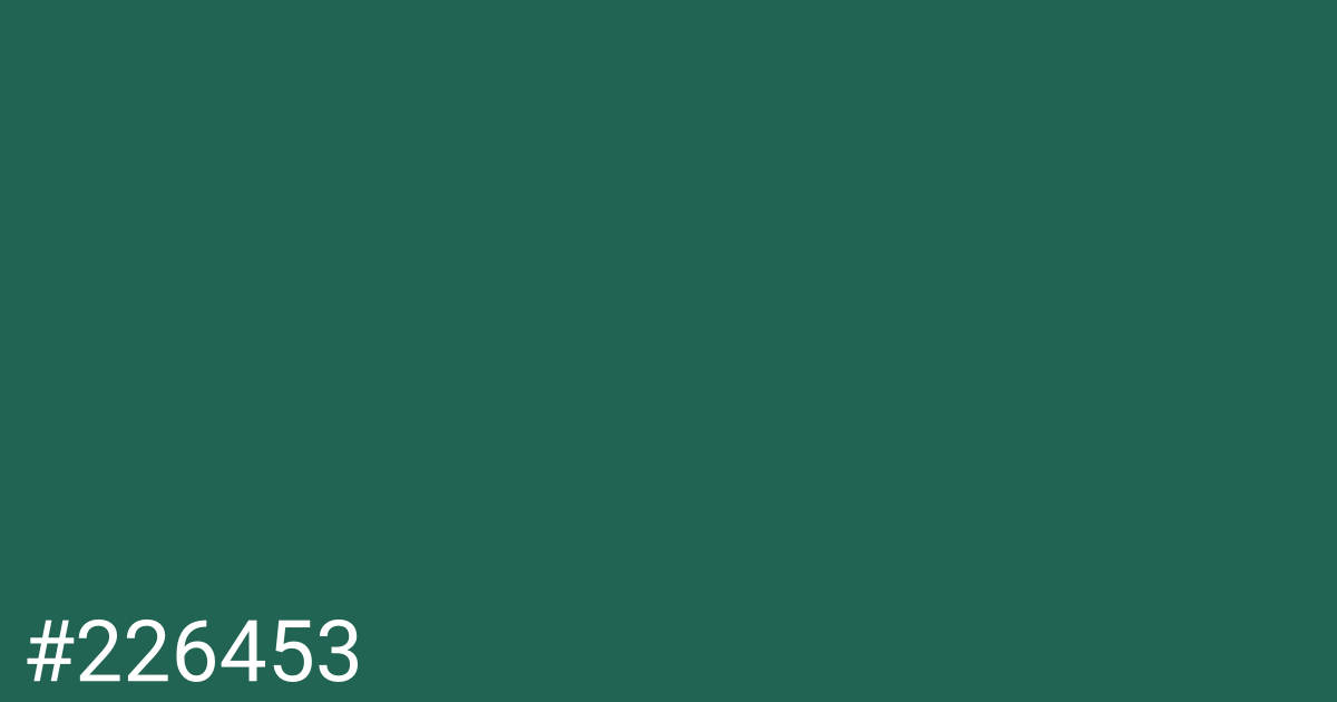 Hex color #226453 graphic