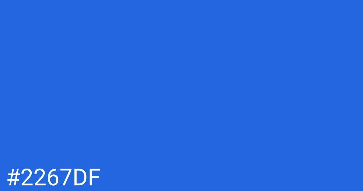 Hex color #2267df graphic