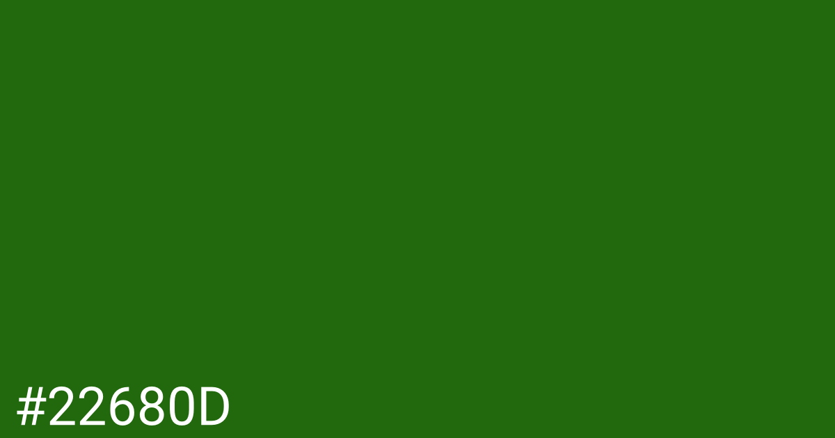 Hex color #22680d graphic