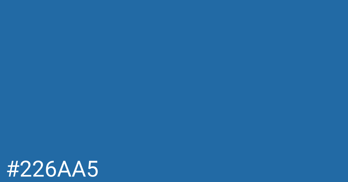 Hex color #226aa5 graphic