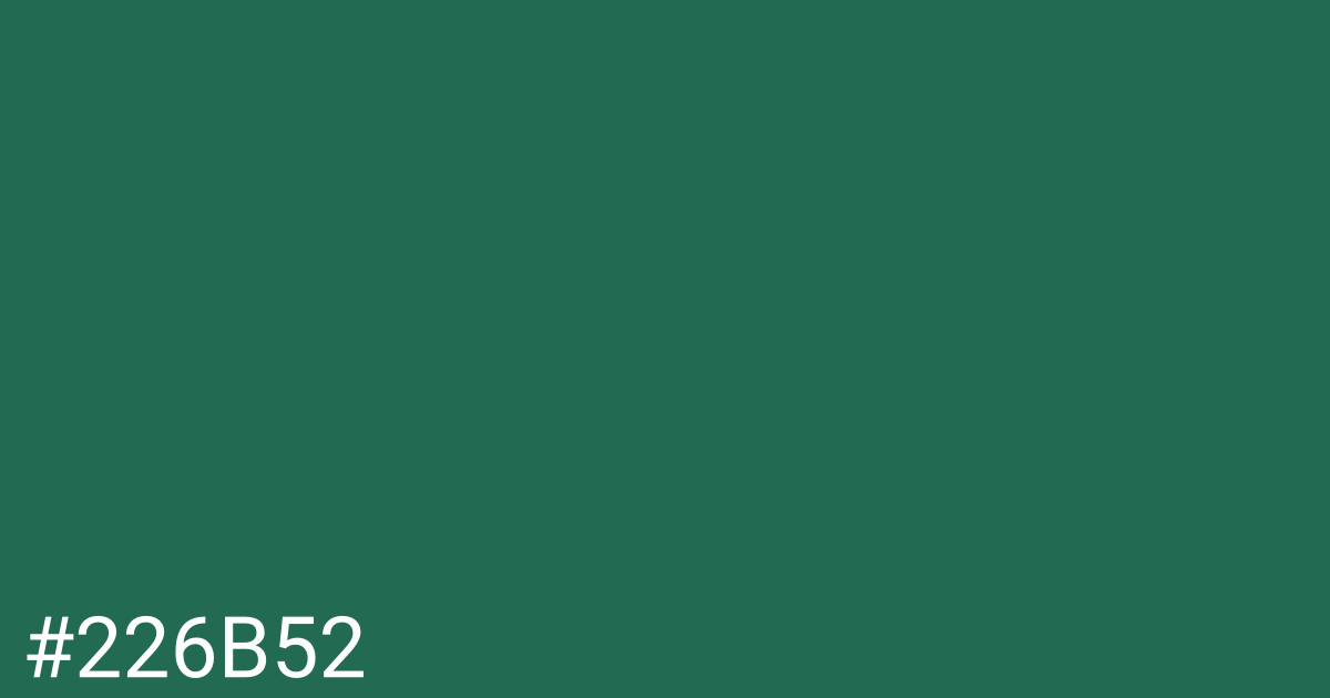 Hex color #226b52 graphic