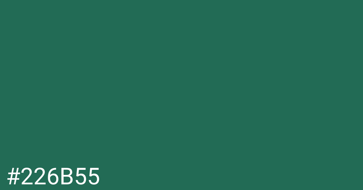 Hex color #226b55 graphic