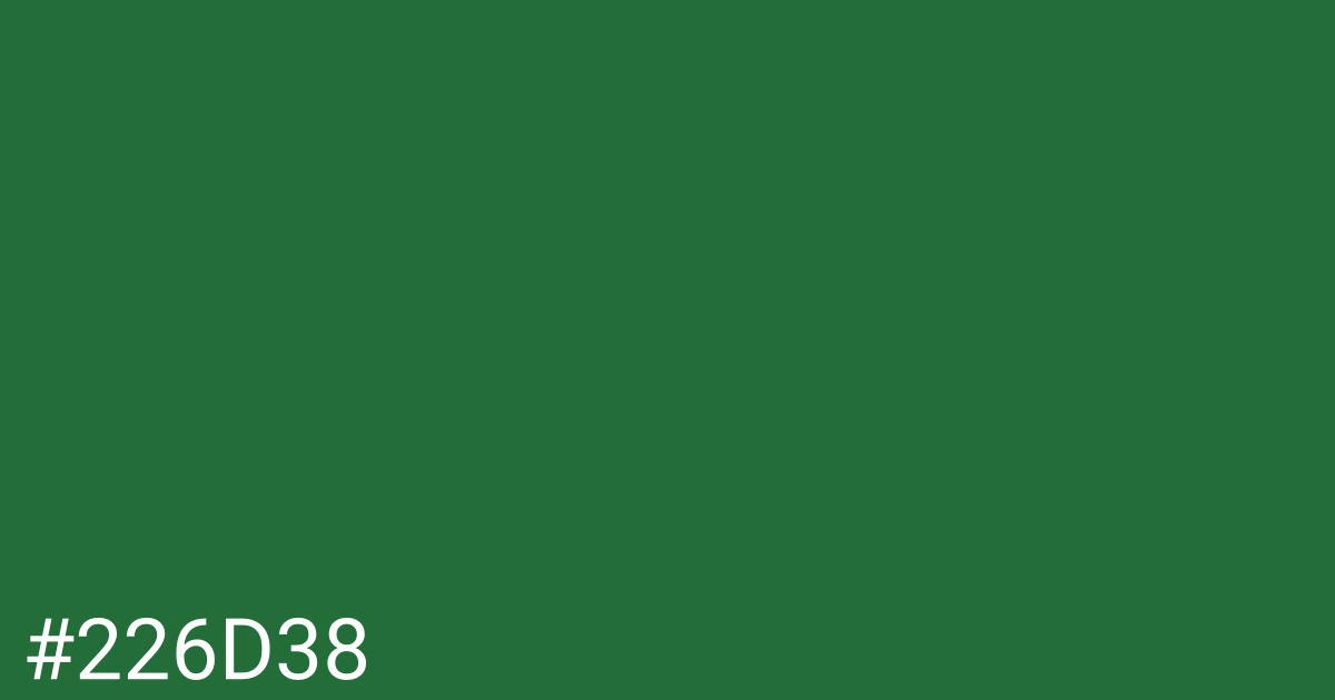 Hex color #226d38 graphic