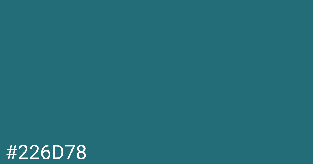 Hex color #226d78 graphic