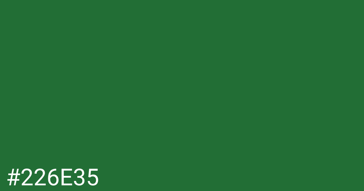 Hex color #226e35 graphic