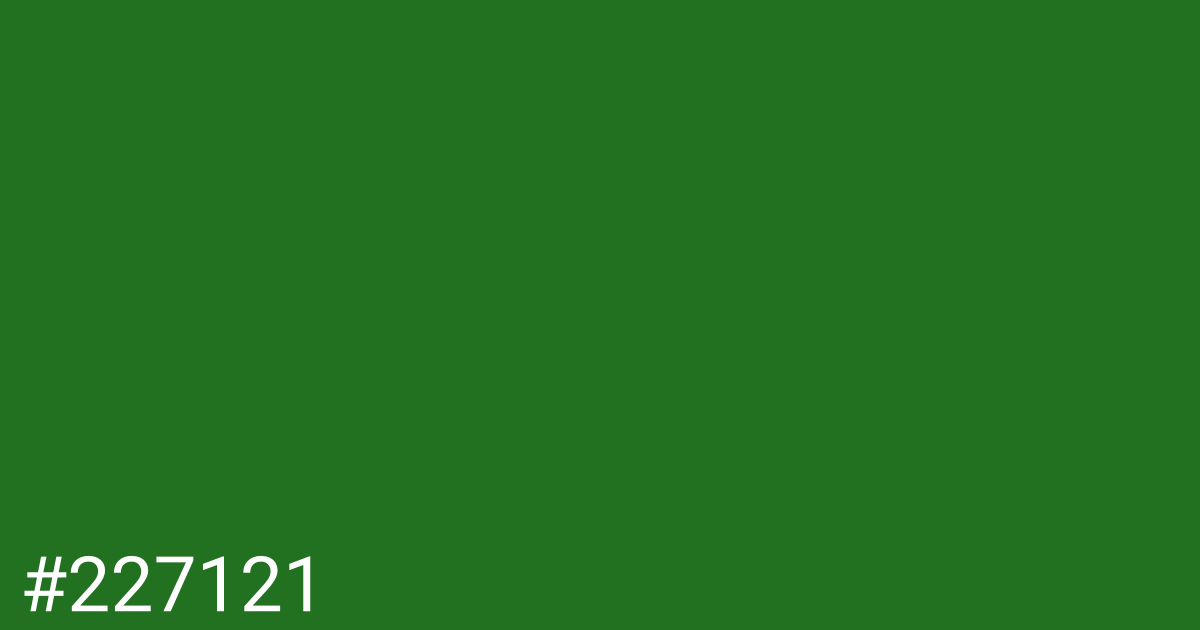 Hex color #227121 graphic