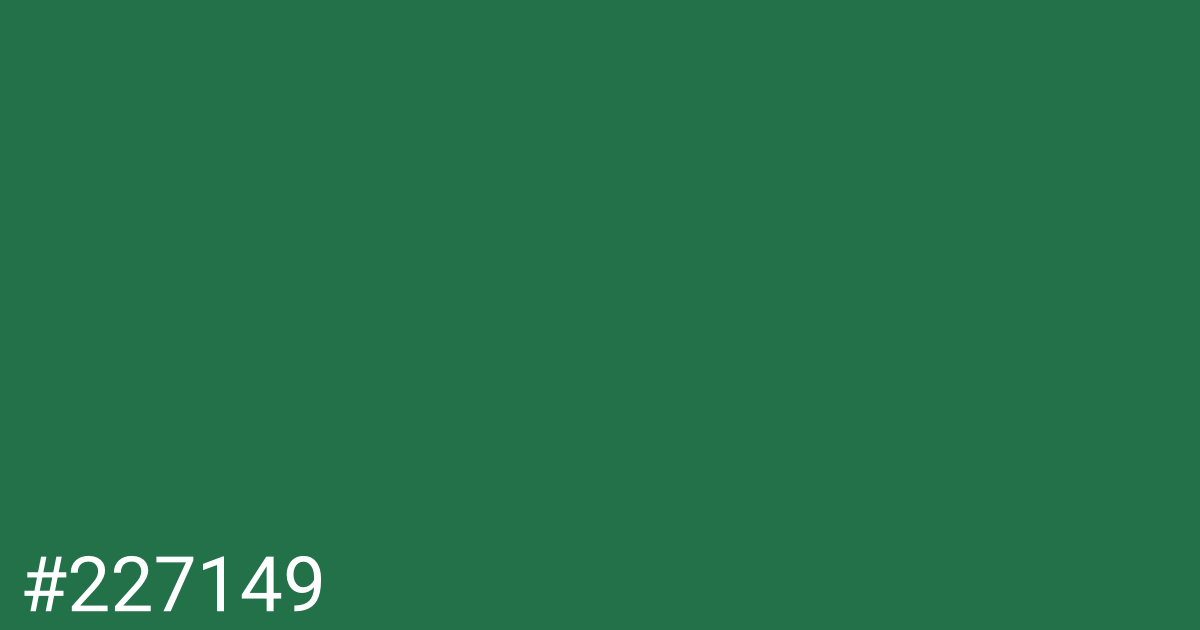 Hex color #227149 graphic