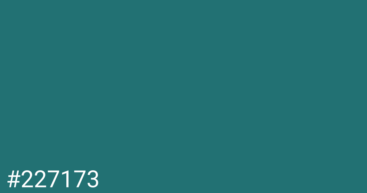 Hex color #227173 graphic