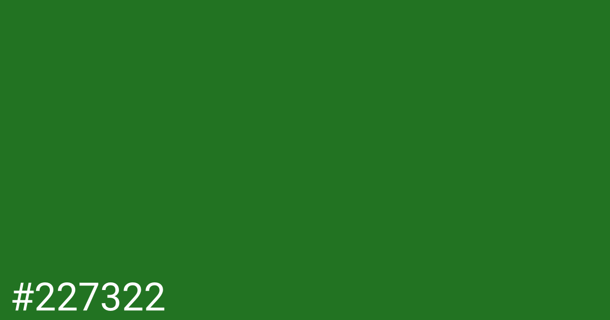 Hex color #227322 graphic