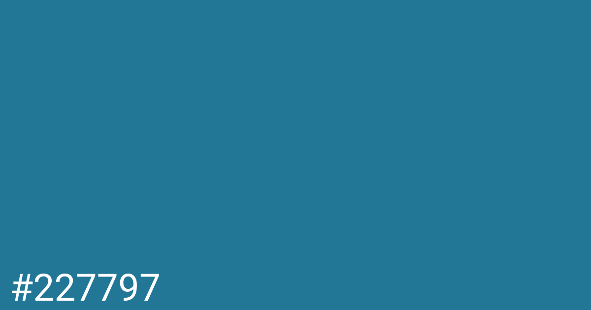 Hex color #227797 graphic