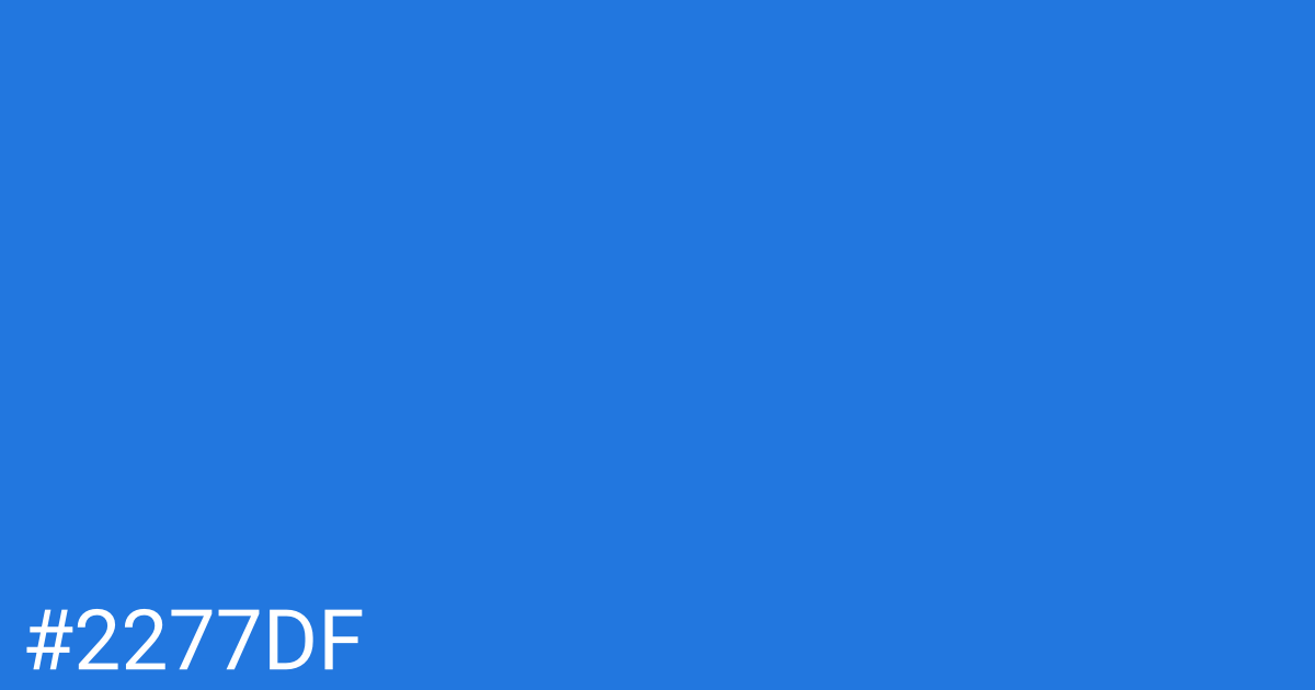 Hex color #2277df graphic