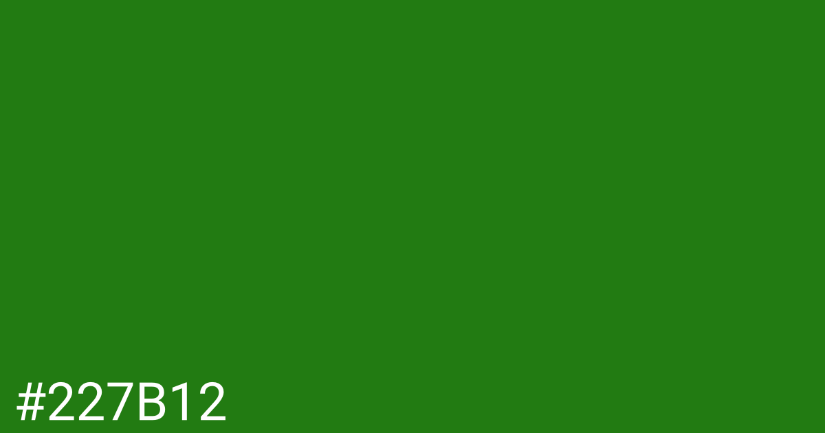 Hex color #227b12 graphic