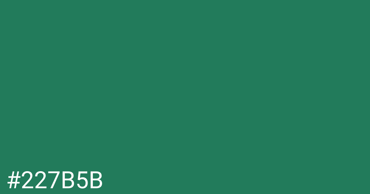 Hex color #227b5b graphic