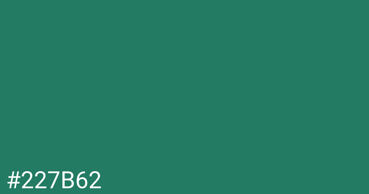 Hex color #227b62 graphic