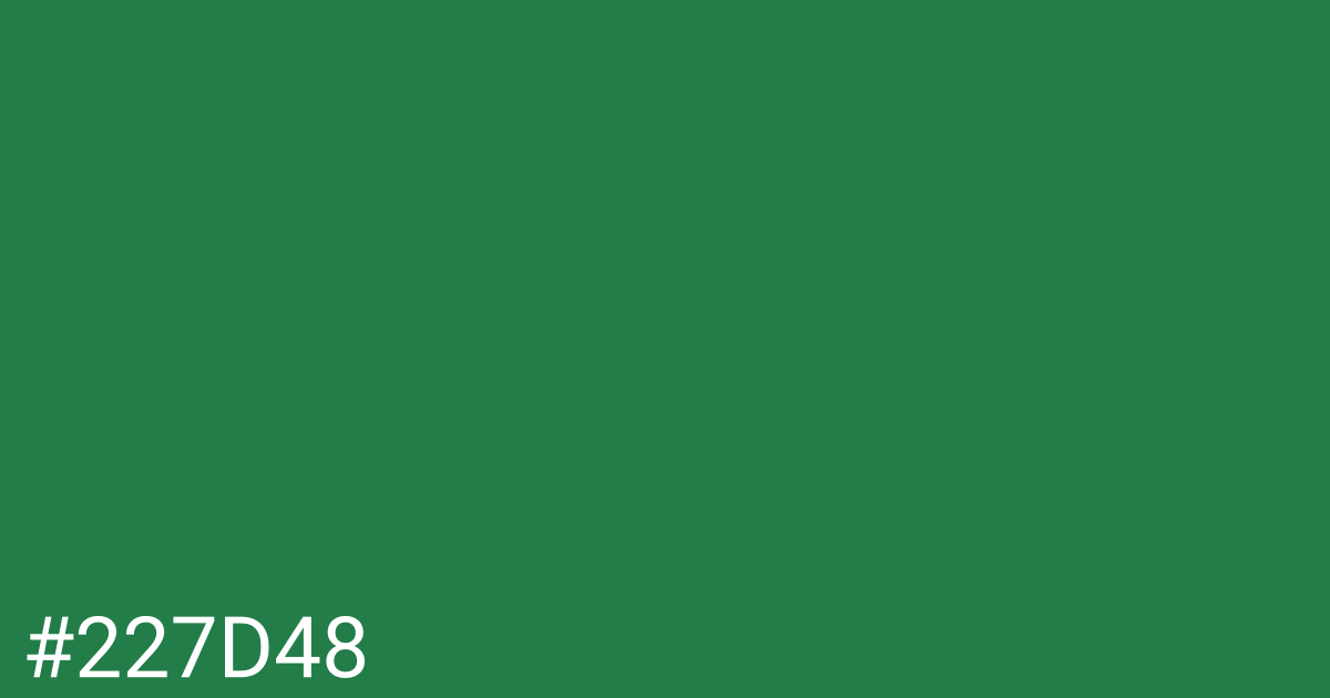 Hex color #227d48 graphic