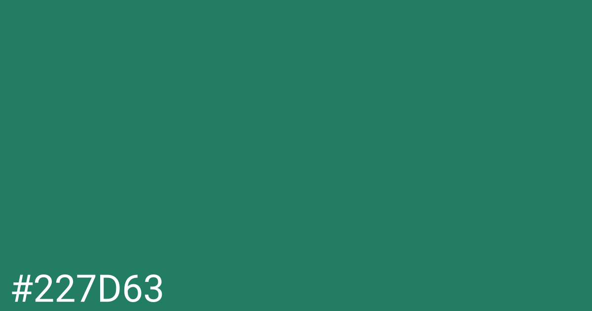 Hex color #227d63 graphic