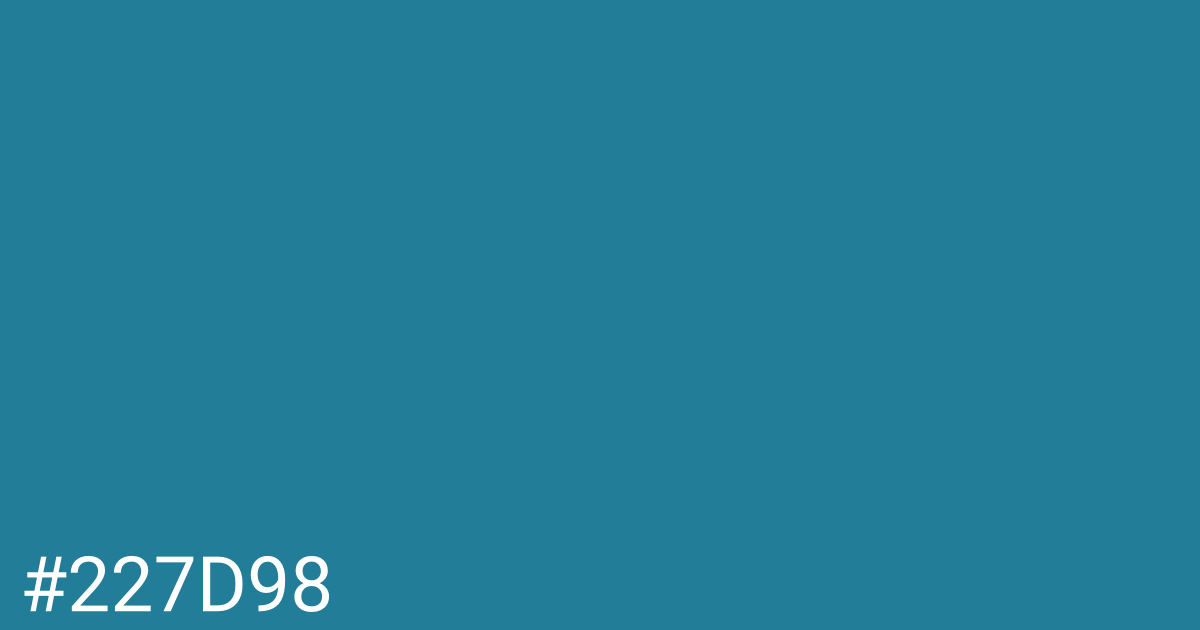 Hex color #227d98 graphic