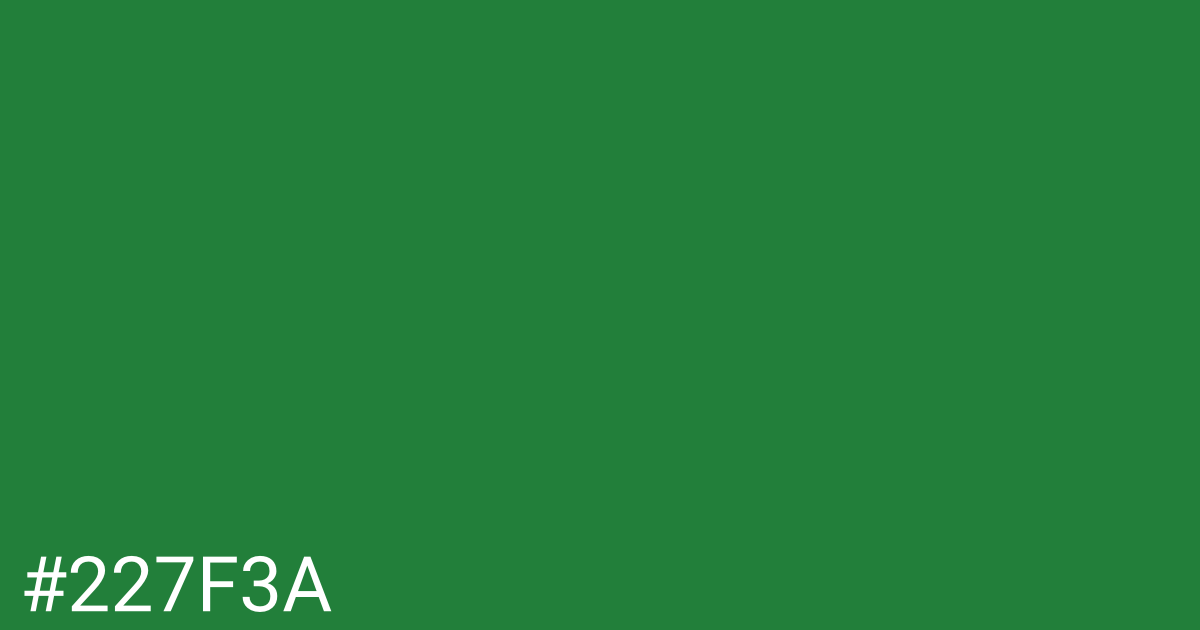 Hex color #227f3a graphic
