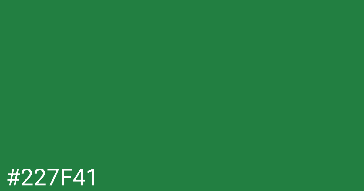 Hex color #227f41 graphic