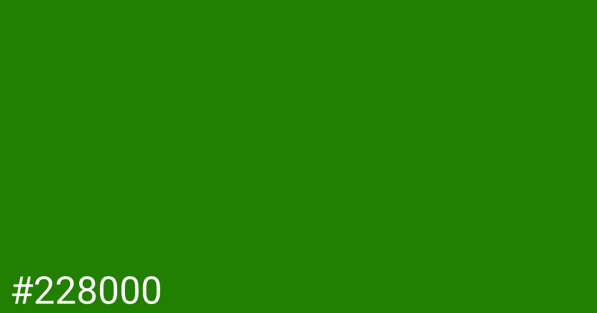 Hex color #228000 graphic