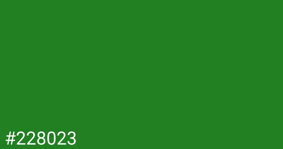 Hex color #228023 graphic