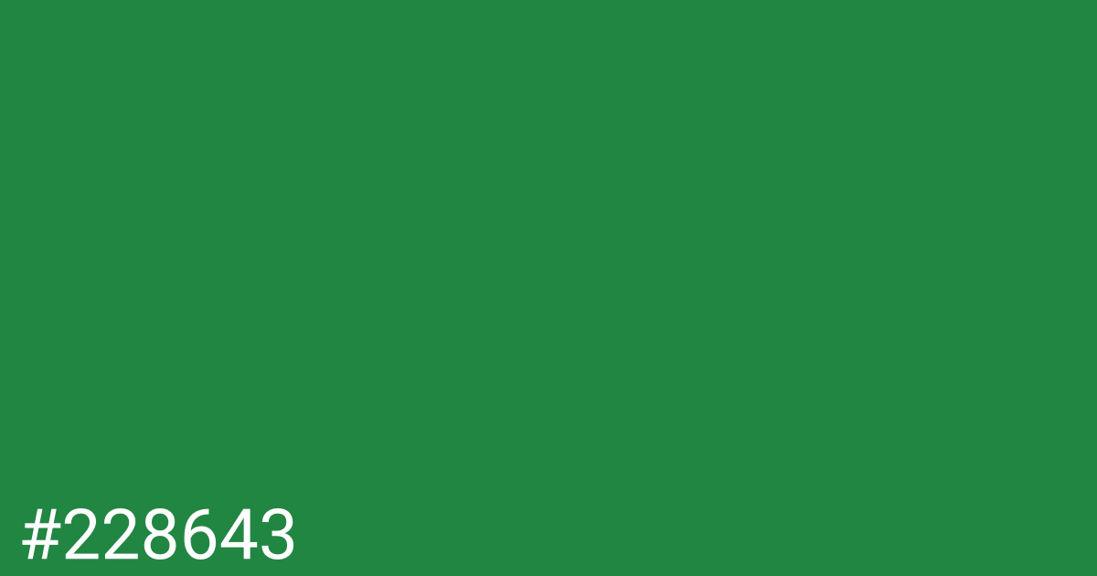 Hex color #228643 graphic