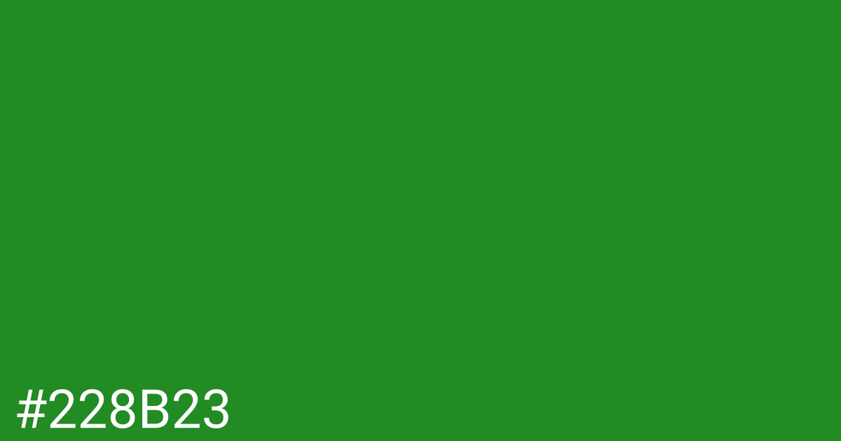 Hex color #228b23 graphic