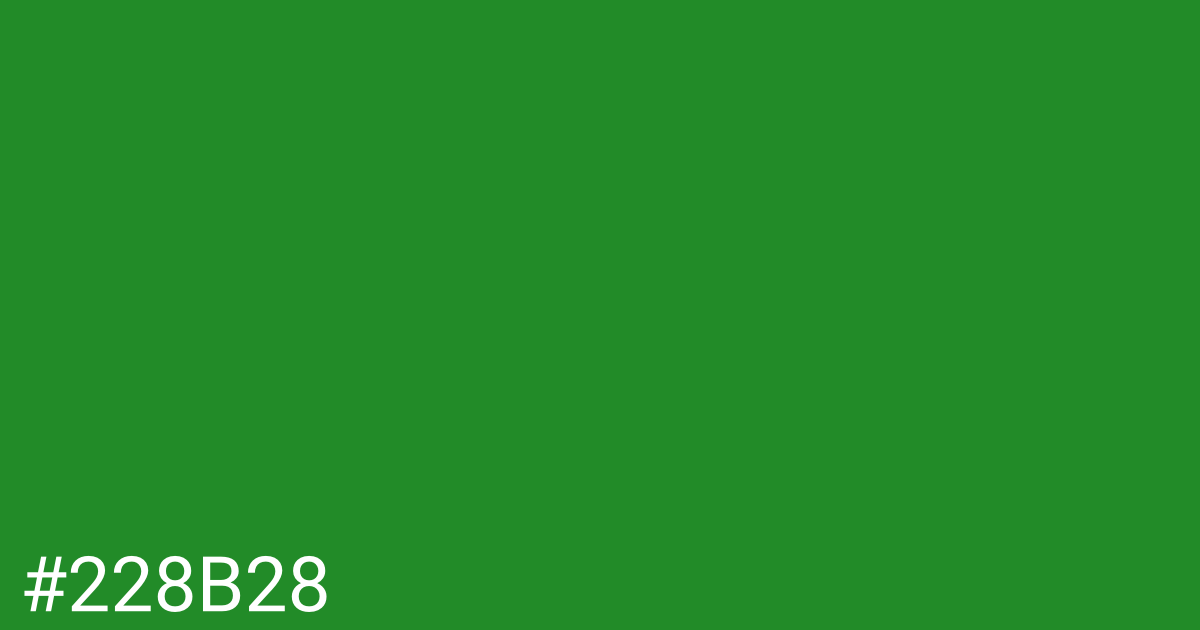 Hex color #228b28 graphic