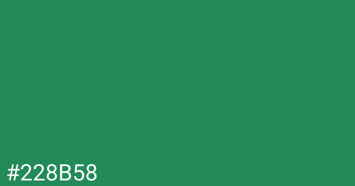 Hex color #228b58 graphic