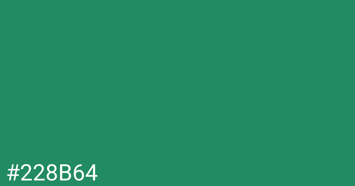 Hex color #228b64 graphic