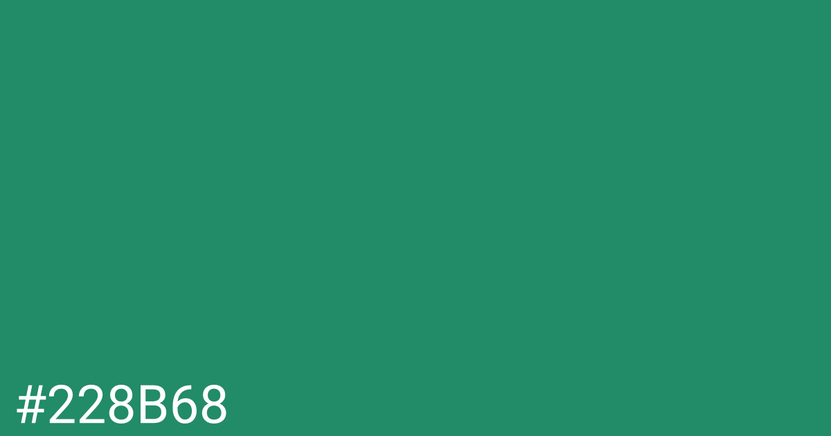 Hex color #228b68 graphic