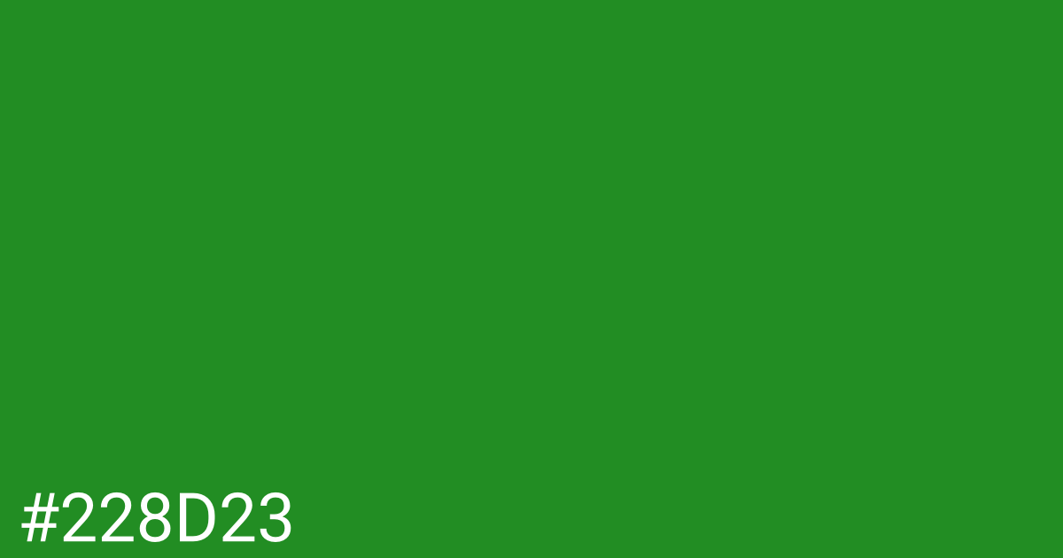 Hex color #228d23 graphic