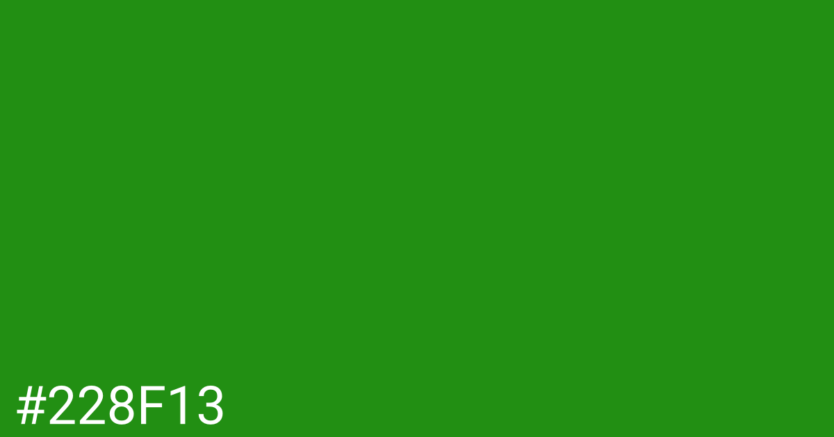 Hex color #228f13 graphic