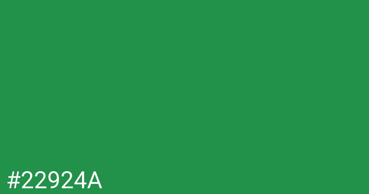 Hex color #22924a graphic