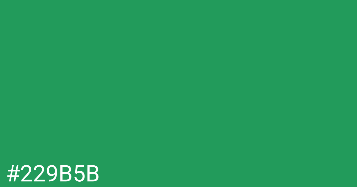 Hex color #229b5b graphic
