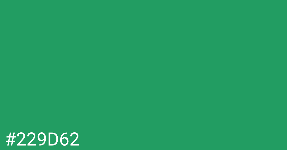 Hex color #229d62 graphic