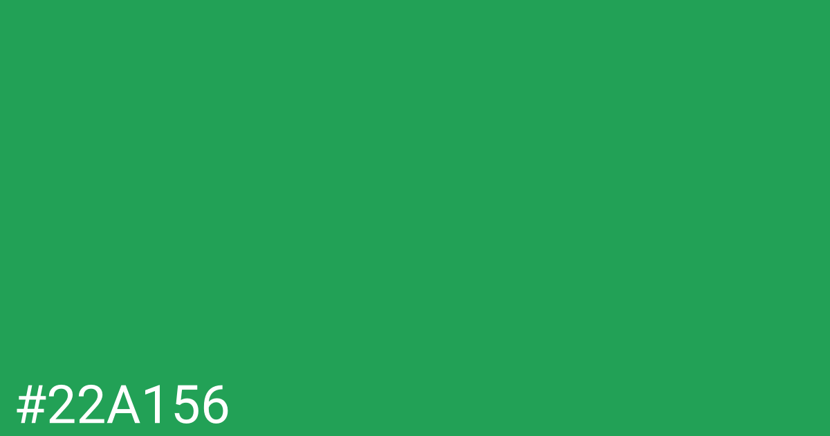 Hex color #22a156 graphic