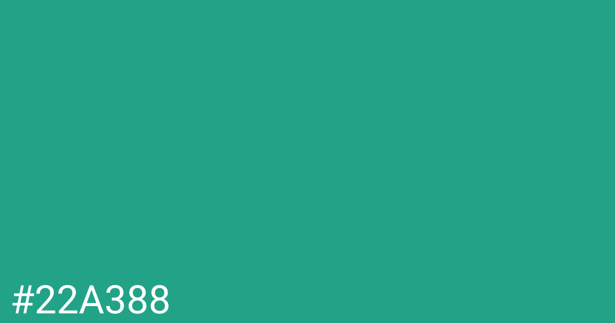 Hex color #22a388 graphic