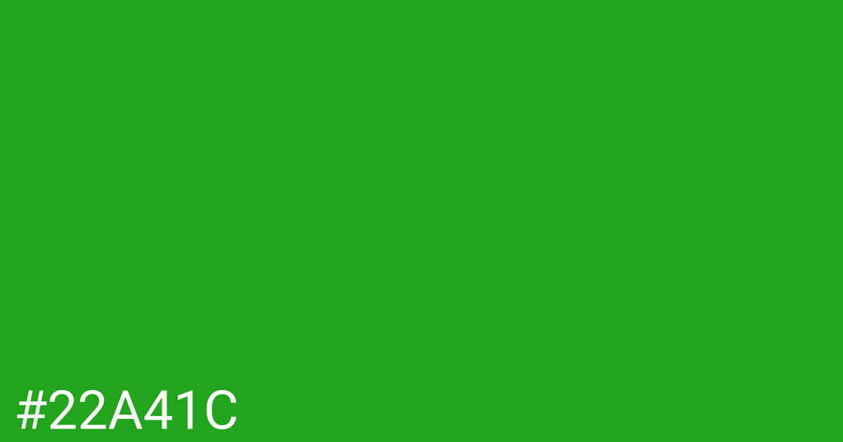 Hex color #22a41c graphic