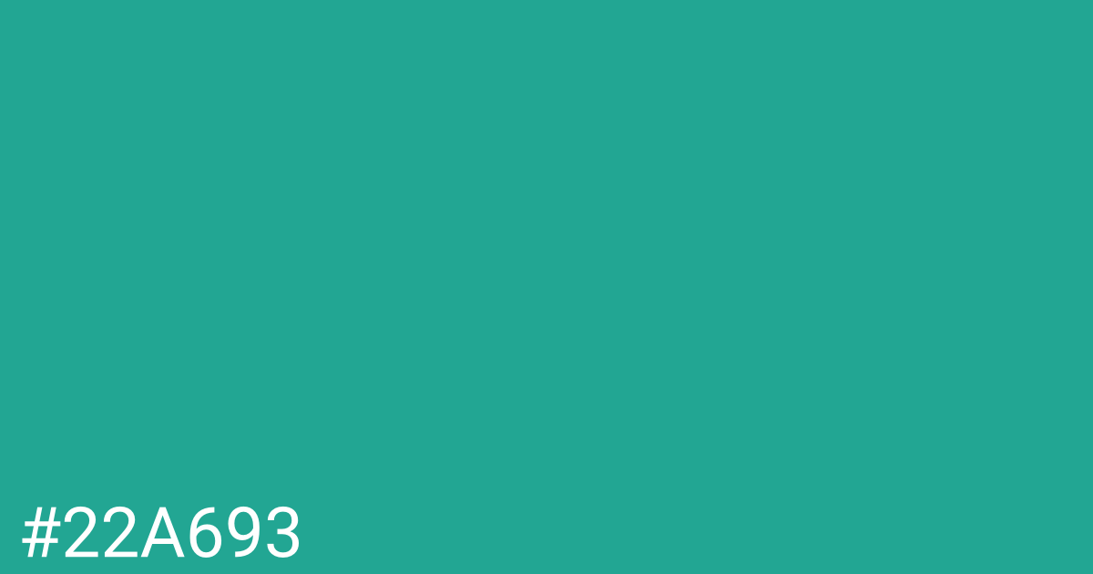 Hex color #22a693 graphic