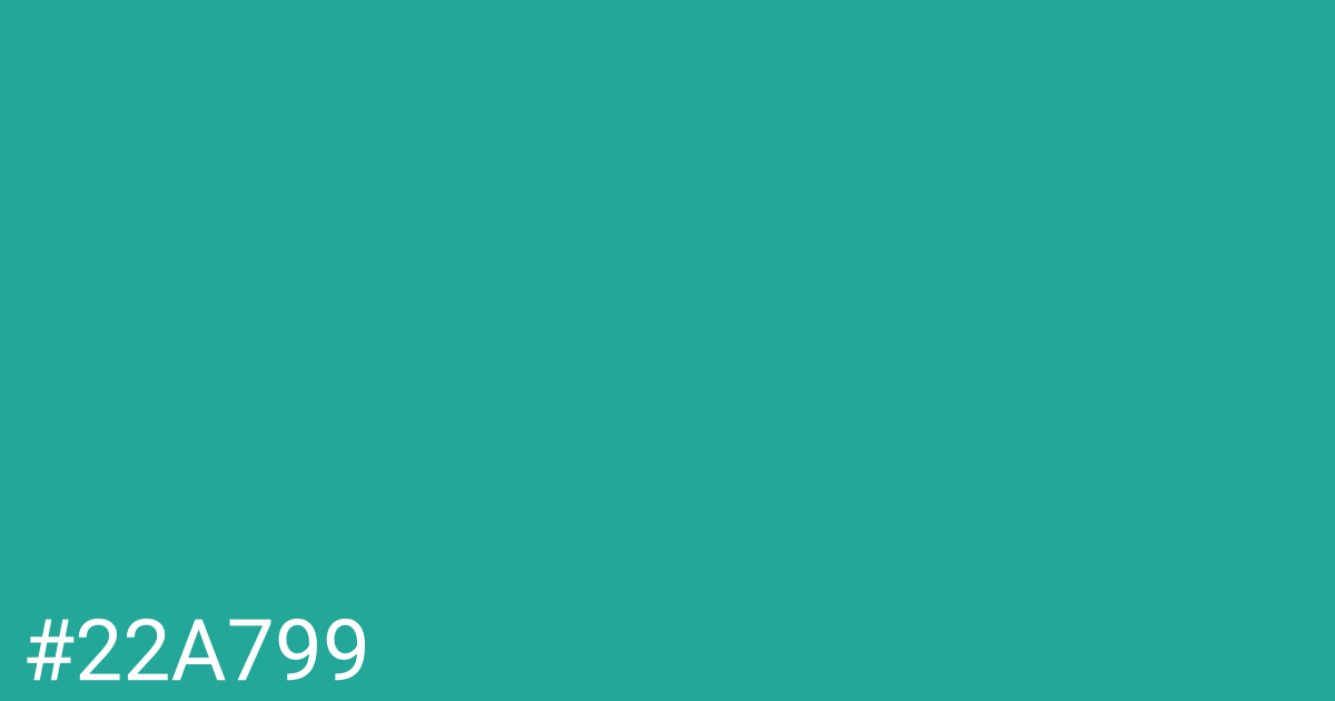 Hex color #22a799 graphic